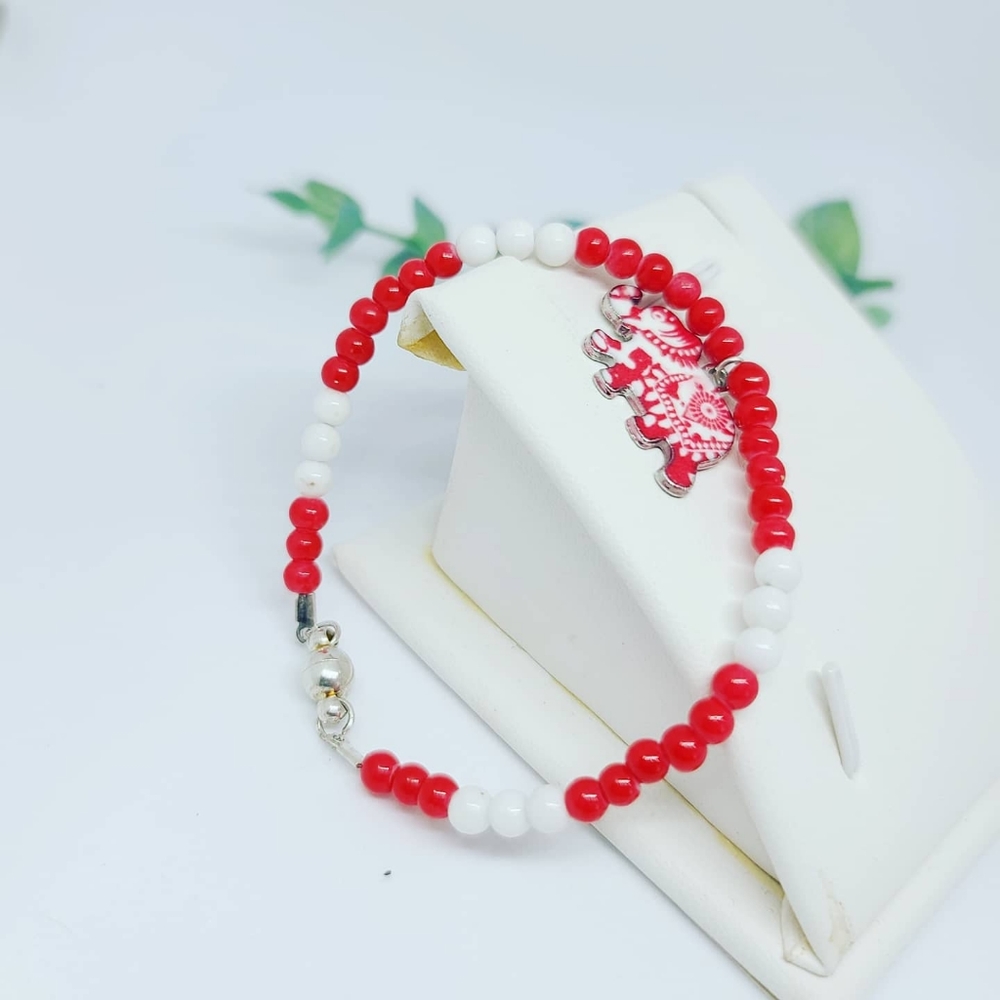 Girly Bracelet with Enamel Elephant 🐘charm